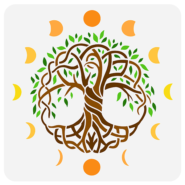 PandaHall FINGERINSPIRE Tree of Life Stencil 11.8x11.8inch Reusable Moon Phase Painting Template Life Tree Stencil for Decoration DIY Art...
PandaHall FINGERINSPIRE Tree of Life Stencil 11.8x11.8inch Reusable Moon Phase Painting Template Life Tree Stencil for Decoration DIY Art...