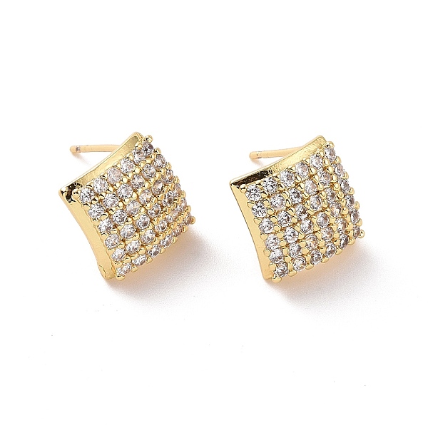 PandaHall Clear Cubic Zirconia Rhombus Stud Earrings, Brass Jewelry for Women, Real 18K Gold Plated, 14x14mm, Pin: 0.7mm Cubic Zirconia...
PandaHall Clear Cubic Zirconia Rhombus Stud Earrings, Brass Jewelry for Women, Real 18K Gold Plated, 14x14mm, Pin: 0.7mm Cubic Zirconia...