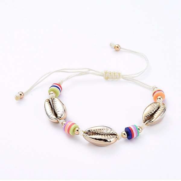 PandaHall (Jewelry Parties Factory Sale)Nylon Thread Cord Braided Bead Bracelets, with Handmade Polymer Clay Heishi Beads, Electroplated Sea...
PandaHall (Jewelry Parties Factory Sale)Nylon Thread Cord Braided Bead Bracelets, with Handmade Polymer Clay Heishi Beads, Electroplated Sea...