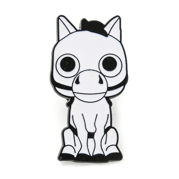 PandaHall Zinc Alloy Brooches, Enamel Pins, Black, Animals, Horse, 34.5x18.5x1.5mm Alloy Horse White
PandaHall Zinc Alloy Brooches, Enamel Pins, Black, Animals, Horse, 34.5x18.5x1.5mm Alloy Horse White