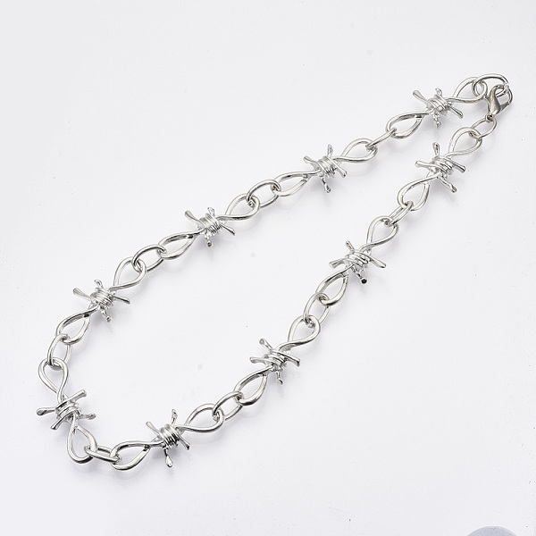 PandaHall Alloy Barb Wire Necklaces, with Lobster Claw Clasp, Platinum, 18.50 inch(47cm) Alloy
PandaHall Alloy Barb Wire Necklaces, with Lobster Claw Clasp, Platinum, 18.50 inch(47cm) Alloy
