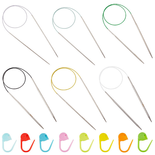 PandaHall GORGECRAFT 6 Sizes Circular Knitting Needles Set Metal Magic Loop Round Needles with 10Pcs Random Color ABS Plastic Knitting..., Multicolor
PandaHall GORGECRAFT 6 Sizes Circular Knitting Needles Set Metal Magic Loop Round Needles with 10Pcs Random Color ABS Plastic Knitting..., Multicolor