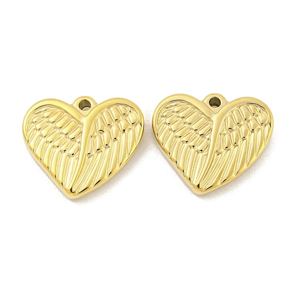 PandaHall 304 Stainless Steel Pendants, Heart with Wing Charm, Real 14K Gold Plated, 16x18x3.5mm, Hole: 1.4mm 304 Stainless Steel Heart
PandaHall 304 Stainless Steel Pendants, Heart with Wing Charm, Real 14K Gold Plated, 16x18x3.5mm, Hole: 1.4mm 304 Stainless Steel Heart