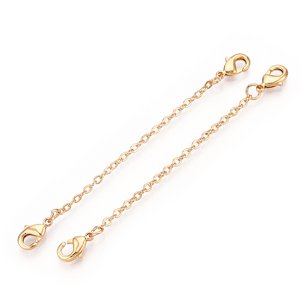 PandaHall Brass Cable Chain Chain Extender, End Chains with Double Lobster Claw Clasps, Real 18K Gold Plated, 55~60x2mm Brass
PandaHall Brass Cable Chain Chain Extender, End Chains with Double Lobster Claw Clasps, Real 18K Gold Plated, 55~60x2mm Brass