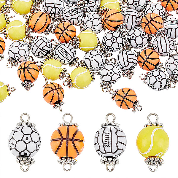 PandaHall AHADERMAKER 48Pcs 4 Styles Acrylic Ball Connector Charms, with Antique Silver Tone Space Beads, Round Ball, Mixed Color..., Multicolor
PandaHall AHADERMAKER 48Pcs 4 Styles Acrylic Ball Connector Charms, with Antique Silver Tone Space Beads, Round Ball, Mixed Color..., Multicolor