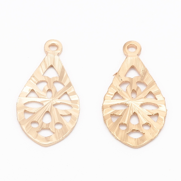 PandaHall Brass Pendants, Long-Lasting Plated, Textured, Teardrop, Light Gold, 16.5x8x0.5mm, Hole: 1mm Brass Teardrop
PandaHall Brass Pendants, Long-Lasting Plated, Textured, Teardrop, Light Gold, 16.5x8x0.5mm, Hole: 1mm Brass Teardrop