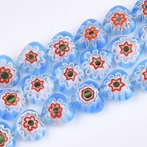 PandaHall Handmade Millefiori Lampwork Beads Strands, Heart, Cornflower Blue, 10x10x4mm, Hole: 0.8mm, about 42pcs/strand, 15.1 inch...
PandaHall Handmade Millefiori Lampwork Beads Strands, Heart, Cornflower Blue, 10x10x4mm, Hole: 0.8mm, about 42pcs/strand, 15.1 inch...
