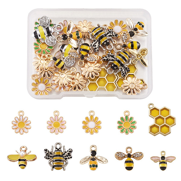 PandaHall Alloy Enamel Pendants, Bees & Daisy & Honeycomb, Mixed Color, 68x52x1.1mm, 28pcs/box Alloy+Enamel Mixed Shapes Multicolor
PandaHall Alloy Enamel Pendants, Bees & Daisy & Honeycomb, Mixed Color, 68x52x1.1mm, 28pcs/box Alloy+Enamel Mixed Shapes Multicolor