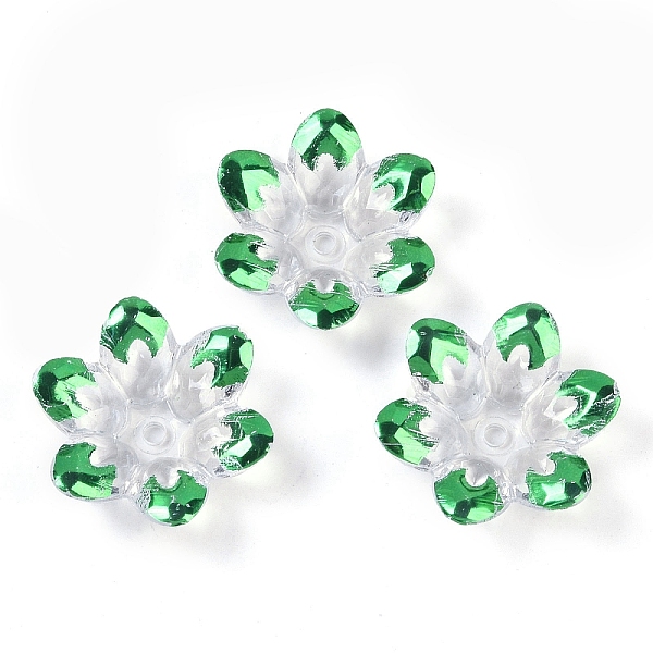 PandaHall Plating Acrylic Bead Caps, Faceted, Flower, Half Plated, Medium Sea Green, 24x22x7mm, Hole: 2mm Acrylic
PandaHall Plating Acrylic Bead Caps, Faceted, Flower, Half Plated, Medium Sea Green, 24x22x7mm, Hole: 2mm Acrylic