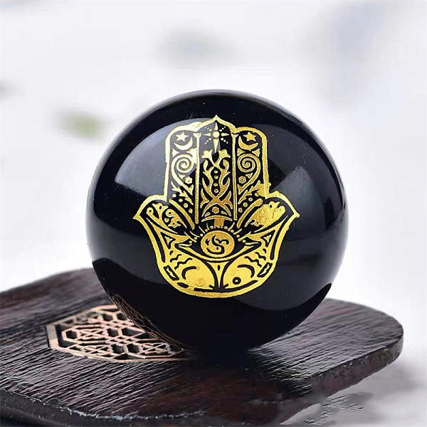 PandaHall Natural Obsidian Crystal Ball Display Decoration, for Home Living Room Office Desk Decoration, Hamsa Hand/Hand of Miriam Pattern..., Black
PandaHall Natural Obsidian Crystal Ball Display Decoration, for Home Living Room Office Desk Decoration, Hamsa Hand/Hand of Miriam Pattern..., Black