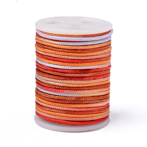 PandaHall Segment Dyed Polyester Thread, Braided Cord, Colorful, 1.5mm, about 5.46 yards(5m)/roll Polyester
PandaHall Segment Dyed Polyester Thread, Braided Cord, Colorful, 1.5mm, about 5.46 yards(5m)/roll Polyester