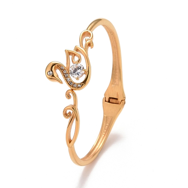 PandaHall Crystal Rhinestone Swan Cuff Bangle, Hinged Open Bangle for Women, Golden, Inner Diameter: 2-1/4 inch(5.65cm) Rhinestone Clear
PandaHall Crystal Rhinestone Swan Cuff Bangle, Hinged Open Bangle for Women, Golden, Inner Diameter: 2-1/4 inch(5.65cm) Rhinestone Clear