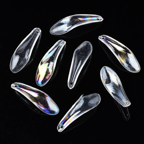 PandaHall Transparent Acrylic Pendants, AB Color, Leaf, Clear AB, 35x10.5x3.5mm, Hole: 1.2~1.5mm Acrylic Leaf White
PandaHall Transparent Acrylic Pendants, AB Color, Leaf, Clear AB, 35x10.5x3.5mm, Hole: 1.2~1.5mm Acrylic Leaf White