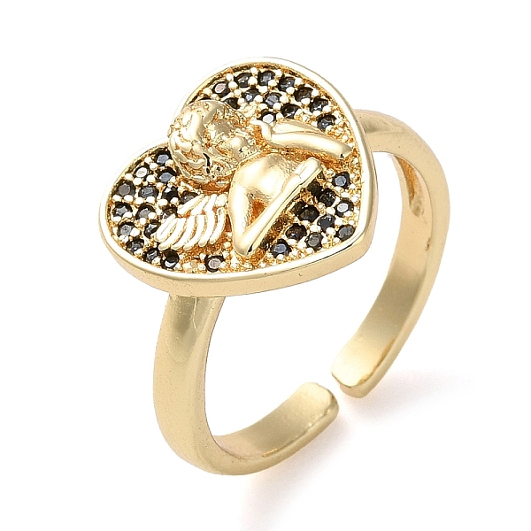 PandaHall Rack Plating Brass Micro Pave Cubic Zirconia Open Cuff Rings, Real 18K Gold Plated, Angel & Fairy, Adjustable Brass+Cubic Zirconia..., Black
PandaHall Rack Plating Brass Micro Pave Cubic Zirconia Open Cuff Rings, Real 18K Gold Plated, Angel & Fairy, Adjustable Brass+Cubic Zirconia..., Black