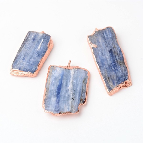 PandaHall Natural Kyanite/Cyanite/Disthene Pendants, Nuggets, with Brass Findings, Rose Gold, 48~75x18~31x5~6mm, Hole: 2mm Kyanite Nuggets
PandaHall Natural Kyanite/Cyanite/Disthene Pendants, Nuggets, with Brass Findings, Rose Gold, 48~75x18~31x5~6mm, Hole: 2mm Kyanite Nuggets