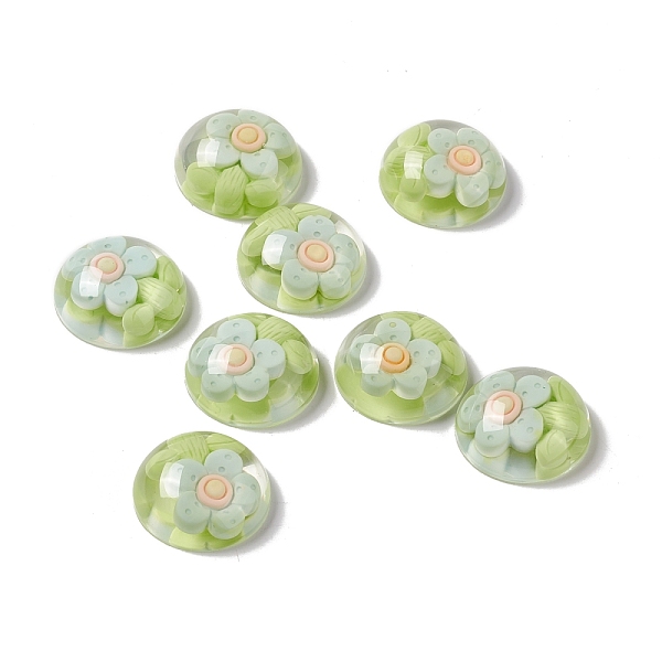 PandaHall Transparent Flower Resin Cabochons, Half Round, Aqua, Flower Pattern, 24.5x9.5mm Resin Flower Cyan
PandaHall Transparent Flower Resin Cabochons, Half Round, Aqua, Flower Pattern, 24.5x9.5mm Resin Flower Cyan