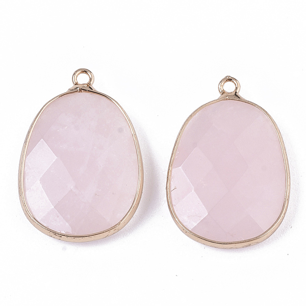 PandaHall Natural Rose Quartz Pendants, with Golden Plated Edge Brass Findings, Nickel Free, Faceted, Oval, 25~26x17~18x5mm, Hole: 1.4mm...
PandaHall Natural Rose Quartz Pendants, with Golden Plated Edge Brass Findings, Nickel Free, Faceted, Oval, 25~26x17~18x5mm, Hole: 1.4mm...
