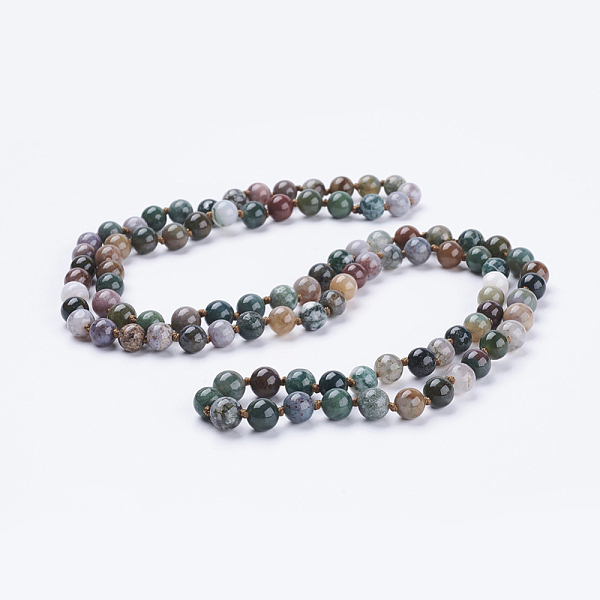 PandaHall Natural Indian Agate Beaded Necklaces, Round, 36 inch(91.44cm) Indian Agate
PandaHall Natural Indian Agate Beaded Necklaces, Round, 36 inch(91.44cm) Indian Agate