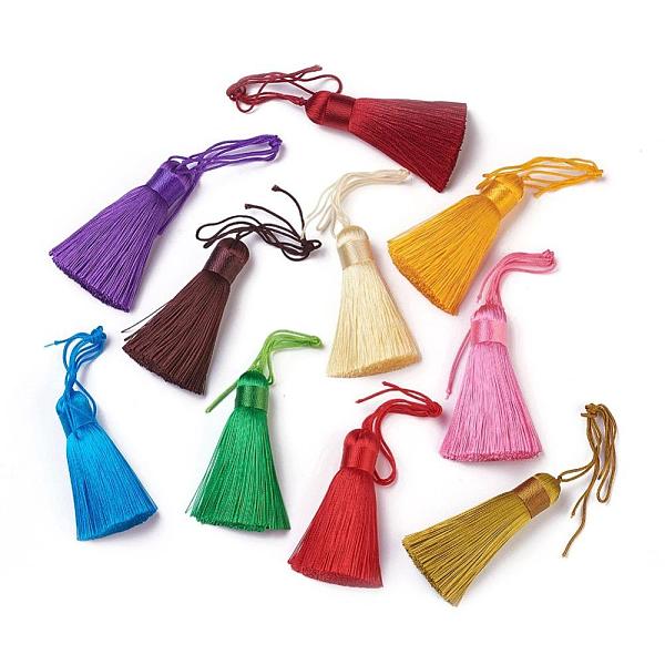 PandaHall Polyester Tassel Big Pendants, Ice Silk Tassel, Mixed Color, 50~57x12mm Polyester Multicolor
PandaHall Polyester Tassel Big Pendants, Ice Silk Tassel, Mixed Color, 50~57x12mm Polyester Multicolor