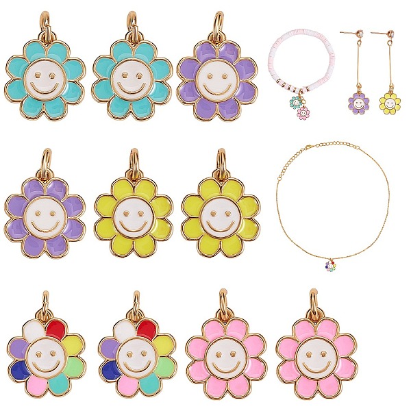 PandaHall 10Pcs 5 Colors Brass Enamel Charms, Real 18K Gold Plated, Long-Lasting Plated, Flower, Mixed Color, 14.5x13x1.5mm, Hole: 3mm...
PandaHall 10Pcs 5 Colors Brass Enamel Charms, Real 18K Gold Plated, Long-Lasting Plated, Flower, Mixed Color, 14.5x13x1.5mm, Hole: 3mm...