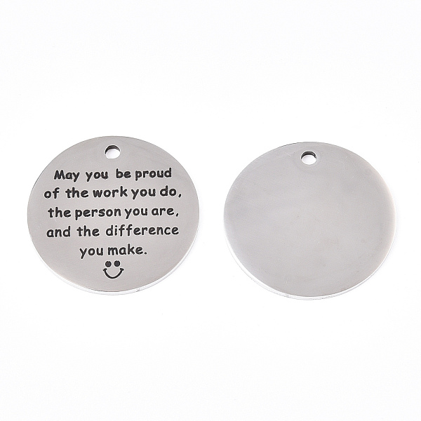 PandaHall 201 Stainless Steel Pendants, Flat Round with Word, Stainless Steel Color, 30x1.5mm, Hole: 2mm 201 Stainless Steel Flat Round
PandaHall 201 Stainless Steel Pendants, Flat Round with Word, Stainless Steel Color, 30x1.5mm, Hole: 2mm 201 Stainless Steel Flat Round