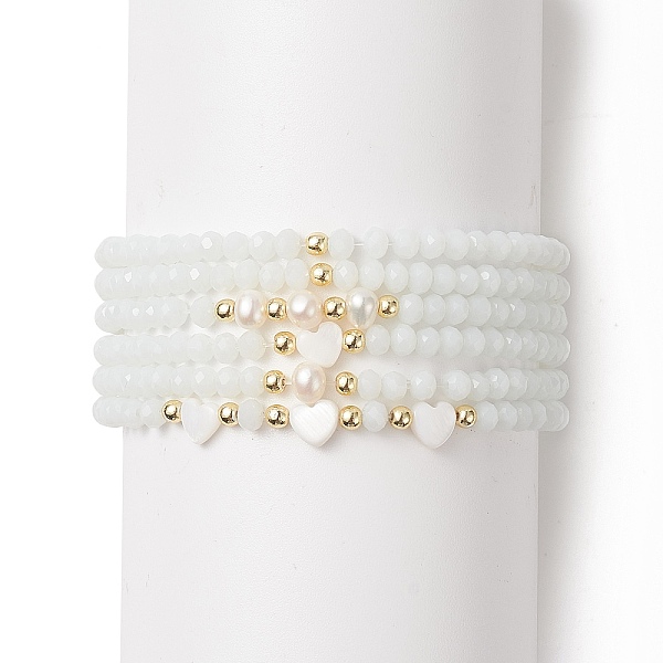 PandaHall 6Pcs 6 Style Natural Shell & Glass Star & Round Beaded Stretch Bracelets Set for Women, White, Inner Diameter: 2-1/4 inch(5.7cm)...
PandaHall 6Pcs 6 Style Natural Shell & Glass Star & Round Beaded Stretch Bracelets Set for Women, White, Inner Diameter: 2-1/4 inch(5.7cm)...