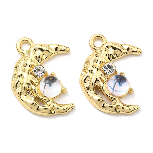PandaHall Rack Plating Alloy Pendants, with Glass & Rhinestone, Lead Free & Cadmium Free, Moon Charm, Golden, 18.5x13x4mm, Hole: 1.8mm...
PandaHall Rack Plating Alloy Pendants, with Glass & Rhinestone, Lead Free & Cadmium Free, Moon Charm, Golden, 18.5x13x4mm, Hole: 1.8mm...