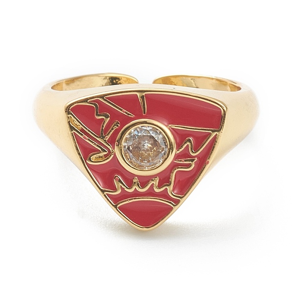PandaHall Brass Clear Cubic Zirconia Cuff Rings, Open Rings, Long-Lasting Plated, with Enamel, Real 18K Gold Plated, Triangle, Mixed Color..., Multicolor
PandaHall Brass Clear Cubic Zirconia Cuff Rings, Open Rings, Long-Lasting Plated, with Enamel, Real 18K Gold Plated, Triangle, Mixed Color..., Multicolor