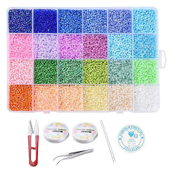 PandaHall DIY Stretch Jewelry Making Kits, Including Glass Seed Beads, Metal Findings, Stainless Steel Scissors, Elastic Crystal Thread..., Multicolor
PandaHall DIY Stretch Jewelry Making Kits, Including Glass Seed Beads, Metal Findings, Stainless Steel Scissors, Elastic Crystal Thread..., Multicolor