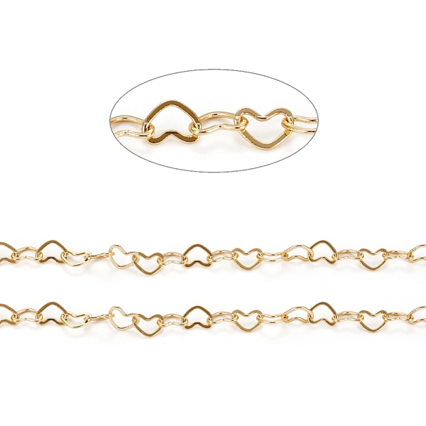 PandaHall 3.28 Feet Brass Heart Link Chains, Soldered, Long-Lasting Plated, Real 18K Gold Plated, 6x8x0.5mm Brass
PandaHall 3.28 Feet Brass Heart Link Chains, Soldered, Long-Lasting Plated, Real 18K Gold Plated, 6x8x0.5mm Brass