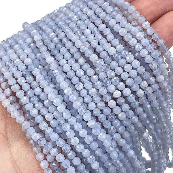 PandaHall Natural Blue Lace Agate Beads Strands, Faceted, Round, Grade A, 2.5~3mm, Hole: 1mm, about 113pcs/strand, 15.35 inch(39cm) Blue...
PandaHall Natural Blue Lace Agate Beads Strands, Faceted, Round, Grade A, 2.5~3mm, Hole: 1mm, about 113pcs/strand, 15.35 inch(39cm) Blue...