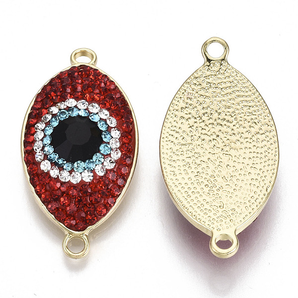 PandaHall Alloy Links Connectors, with Polymer Clay Rhinestone, Light Gold, Evil Eye, Cadmium Free & Lead Free, Light Siam, PP13(1.9~2mm)..., Red
PandaHall Alloy Links Connectors, with Polymer Clay Rhinestone, Light Gold, Evil Eye, Cadmium Free & Lead Free, Light Siam, PP13(1.9~2mm)..., Red