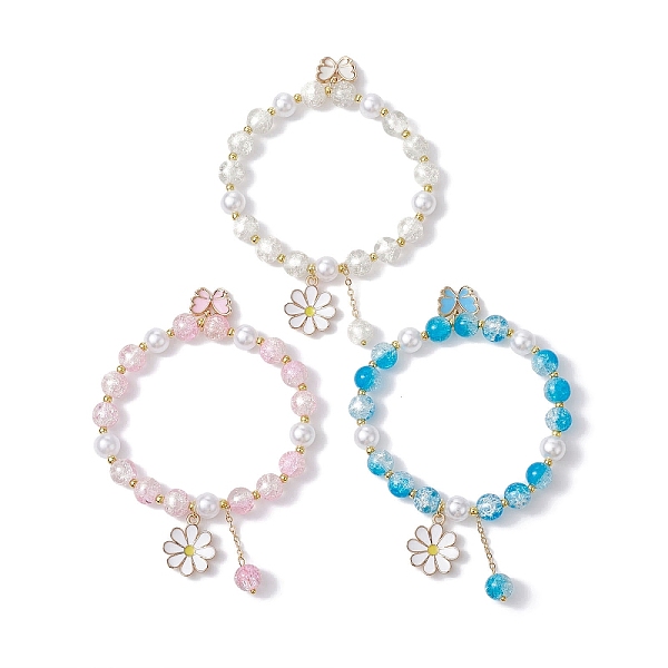 PandaHall 3Pcs 3 Color Glass Beads Stretch Bracelet, Stackable Bracelets with Brass & Alloy Enamel Charms, Flower, Inner Diameter: 2-3/8...
PandaHall 3Pcs 3 Color Glass Beads Stretch Bracelet, Stackable Bracelets with Brass & Alloy Enamel Charms, Flower, Inner Diameter: 2-3/8...