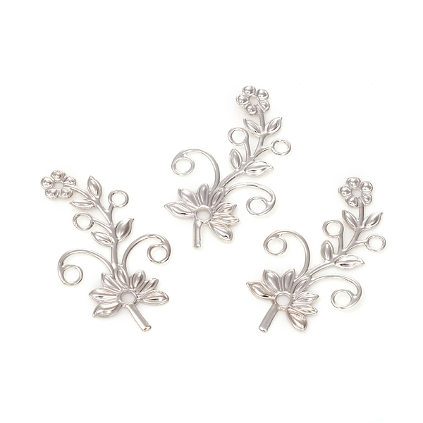 PandaHall Brass Links connectors, Long-Lasting Plated, Flower, Platinum, 39x22x0.5mm, Hole: 1.6mm and 2.5mm Brass Flower
PandaHall Brass Links connectors, Long-Lasting Plated, Flower, Platinum, 39x22x0.5mm, Hole: 1.6mm and 2.5mm Brass Flower