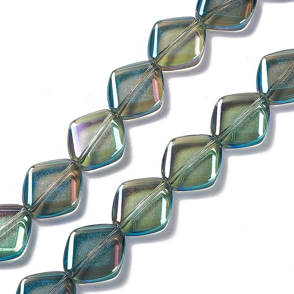 PandaHall Electroplate Glass Beads Strands, Full Rainbow Plated, Rhombus, Green, 18x15.5x5mm, Hole: 1.2mm, about 35~37pcs/strand...
PandaHall Electroplate Glass Beads Strands, Full Rainbow Plated, Rhombus, Green, 18x15.5x5mm, Hole: 1.2mm, about 35~37pcs/strand...
