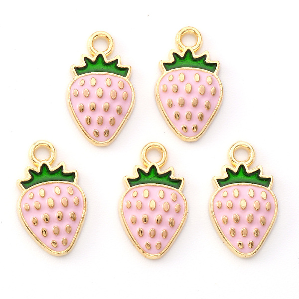 PandaHall Light Gold Plated Alloy Enamel Pendants, Strawberry, Pearl Pink, 16.8x10x1.5mm, Hole: 1.8mm Alloy+Enamel Fruit
PandaHall Light Gold Plated Alloy Enamel Pendants, Strawberry, Pearl Pink, 16.8x10x1.5mm, Hole: 1.8mm Alloy+Enamel Fruit