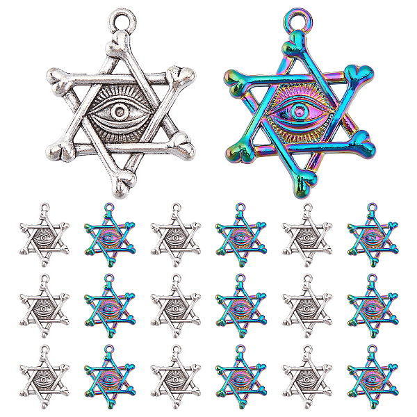 PandaHall 20pcs Star of David Charms, 2 Color Ancient Eye of Horus Pendants Six-Pointed Star Charms Ancient Egyptian Pendants Alloy Tibetan...
PandaHall 20pcs Star of David Charms, 2 Color Ancient Eye of Horus Pendants Six-Pointed Star Charms Ancient Egyptian Pendants Alloy Tibetan...