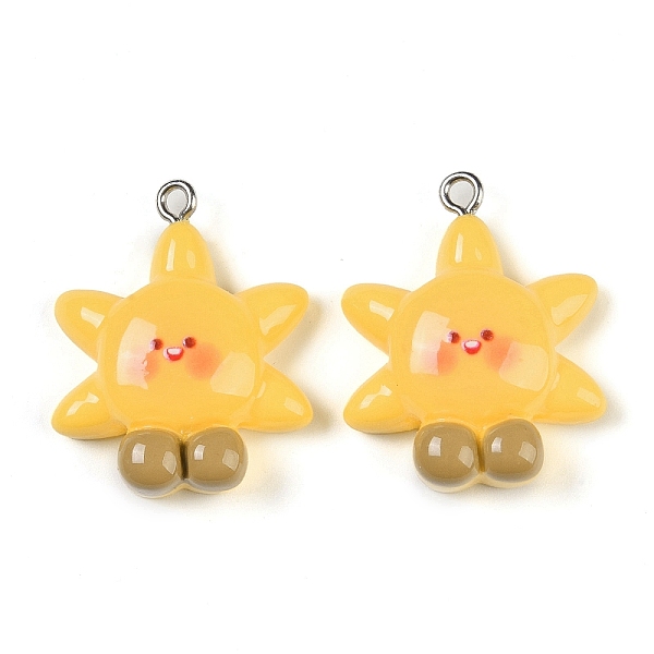 PandaHall Resin Pendants, with Platinum Iron Loops, Star, Gold, 27.5x22.5x8mm, Hole: 2mm Iron+Resin Star Gold
PandaHall Resin Pendants, with Platinum Iron Loops, Star, Gold, 27.5x22.5x8mm, Hole: 2mm Iron+Resin Star Gold