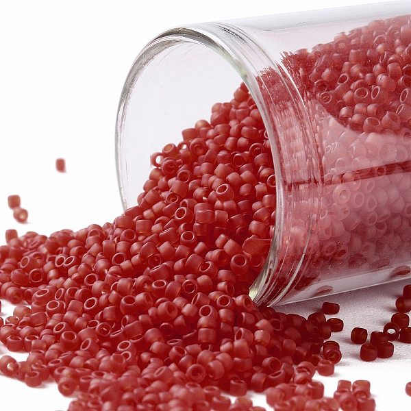 PandaHall TOHO Round Seed Beads, Japanese Seed Beads, (5BF) Transparent Frost Siam Ruby, 15/0, 1.5mm, Hole: 0.7mm, about 3000pcs/10g Glass..., Red
PandaHall TOHO Round Seed Beads, Japanese Seed Beads, (5BF) Transparent Frost Siam Ruby, 15/0, 1.5mm, Hole: 0.7mm, about 3000pcs/10g Glass..., Red