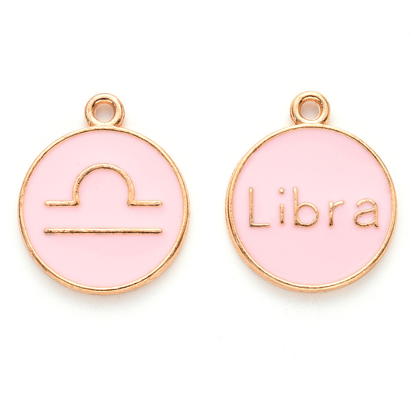 PandaHall Alloy Enamel Pendants, Cadmium Free & Lead Free, Flat Round with Constellation, Light Gold, Pink, Libra, 22x18x2mm, Hole: 1.5mm...
PandaHall Alloy Enamel Pendants, Cadmium Free & Lead Free, Flat Round with Constellation, Light Gold, Pink, Libra, 22x18x2mm, Hole: 1.5mm...