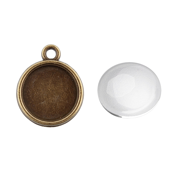 PandaHall Pendant Making Sets, with Alloy Pendant Cabochon Settings and Glass Cabochons, Flat Round, Nickel Free, Antique Bronze, Tray: 12mm...
PandaHall Pendant Making Sets, with Alloy Pendant Cabochon Settings and Glass Cabochons, Flat Round, Nickel Free, Antique Bronze, Tray: 12mm...