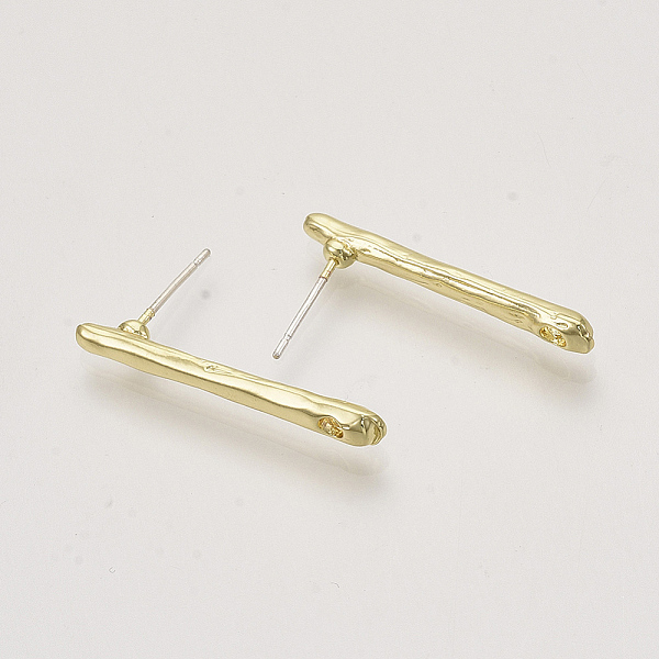 PandaHall Alloy Stud Earring Findings, with Loop, Bar, Light Gold, 27.5x3.5mm, Hole: 1.5mm, Pin: 0.6mm Alloy Others
PandaHall Alloy Stud Earring Findings, with Loop, Bar, Light Gold, 27.5x3.5mm, Hole: 1.5mm, Pin: 0.6mm Alloy Others