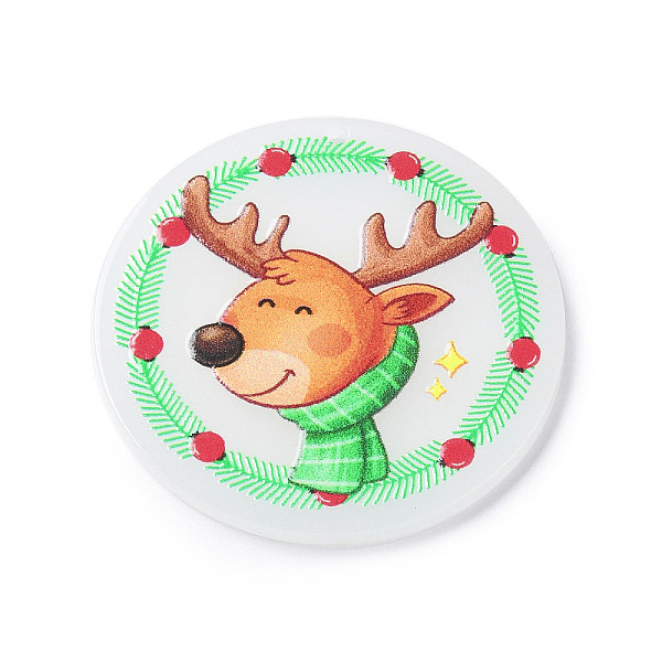 PandaHall Christmas Acrylic Pendants, Flat Round Charm, Deer, 38x2mm, Hole: 1.3mm Acrylic Deer
PandaHall Christmas Acrylic Pendants, Flat Round Charm, Deer, 38x2mm, Hole: 1.3mm Acrylic Deer