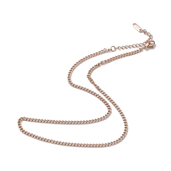 PandaHall Ion Plating(IP) 304 Stainless Steel Curb Chain Necklace for Men Women, Rose Gold, 15.79 inch(40.1cm) 304 Stainless Steel
PandaHall Ion Plating(IP) 304 Stainless Steel Curb Chain Necklace for Men Women, Rose Gold, 15.79 inch(40.1cm) 304 Stainless Steel