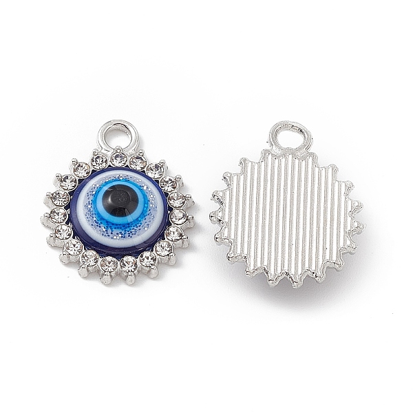 PandaHall Alloy Crystal Rhinestone Pendants, with Resin Evil Eye, Flat Round Charms, Platinum, 19x16x4.5mm, Hole: 2.5x2mm Alloy+Rhinestone..., Blue
PandaHall Alloy Crystal Rhinestone Pendants, with Resin Evil Eye, Flat Round Charms, Platinum, 19x16x4.5mm, Hole: 2.5x2mm Alloy+Rhinestone..., Blue