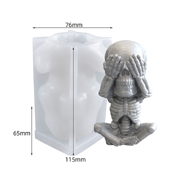 PandaHall DIY Silicone Statue Candle Molds, For Candle Making, Skull, White, 7.6x6.5x11.5cm Silicone Skull White
PandaHall DIY Silicone Statue Candle Molds, For Candle Making, Skull, White, 7.6x6.5x11.5cm Silicone Skull White