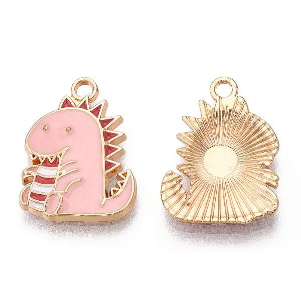 PandaHall Alloy Enamel Pendants, Cadmium Free & Lead Free, Dinosaur Shape, Light Gold, Pink, 20.5x15x2.5mm, Hole: 1.8mm Alloy+Enamel...
PandaHall Alloy Enamel Pendants, Cadmium Free & Lead Free, Dinosaur Shape, Light Gold, Pink, 20.5x15x2.5mm, Hole: 1.8mm Alloy+Enamel...