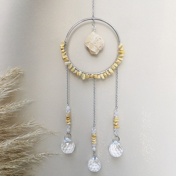 PandaHall Glass Pendant Decoration, Suncatchers, with Metal Findings, Natural Citrine, 400x90mm Citrine
PandaHall Glass Pendant Decoration, Suncatchers, with Metal Findings, Natural Citrine, 400x90mm Citrine