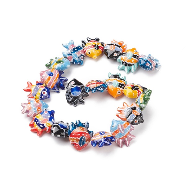 PandaHall Handmade Porcelain Beads, Fish, Mixed Color, 17~18x21~22x7~7.5mm, Hole: 2mm Porcelain Fish Multicolor
PandaHall Handmade Porcelain Beads, Fish, Mixed Color, 17~18x21~22x7~7.5mm, Hole: 2mm Porcelain Fish Multicolor