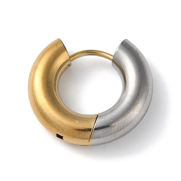 PandaHall Two Tone 304 Stainless Steel Huggie Hoop Earrings, Golden & Stainless Steel Color, 18x20x5mm 304 Stainless Steel Ring
PandaHall Two Tone 304 Stainless Steel Huggie Hoop Earrings, Golden & Stainless Steel Color, 18x20x5mm 304 Stainless Steel Ring